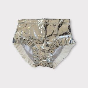 Rare Char Workroom High-Cut Cheeky Short in silver